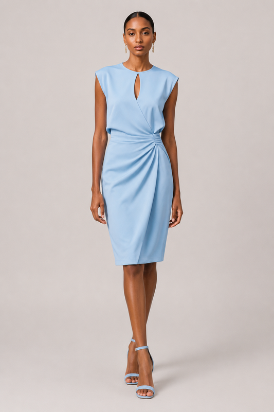 Women’s Draped Knee Length Dress