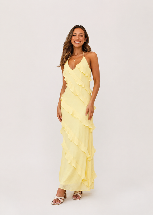 Women’s Halter Layered Maxi Dress