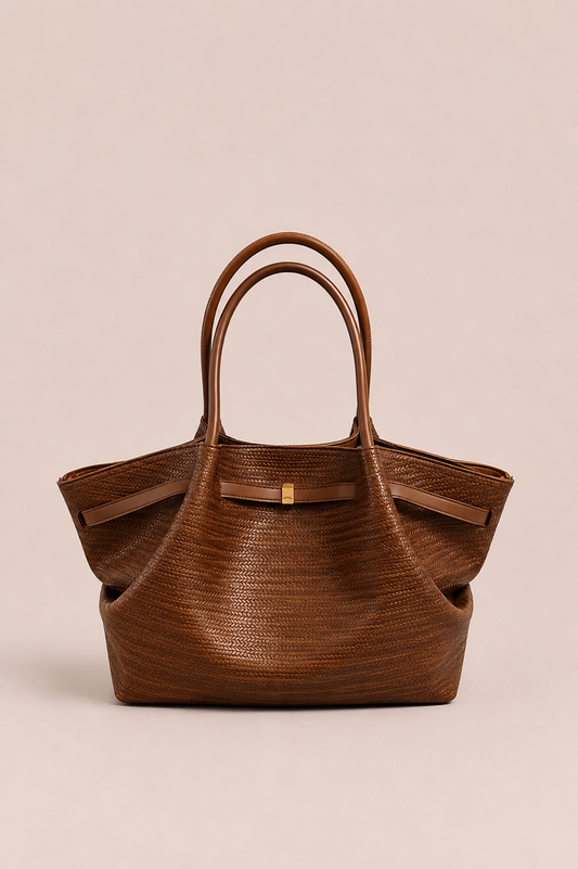 Woven Texture Shoulder Tote